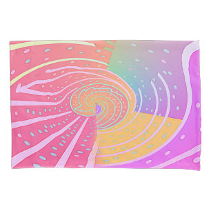 Rainbow Vortex Swirl Pillowcase