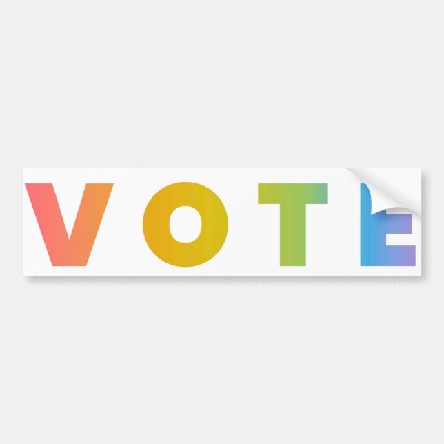 Rainbow VOTE Bumper Sticker (Front)