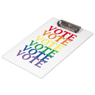 "Rainbow Vote" Clipboard