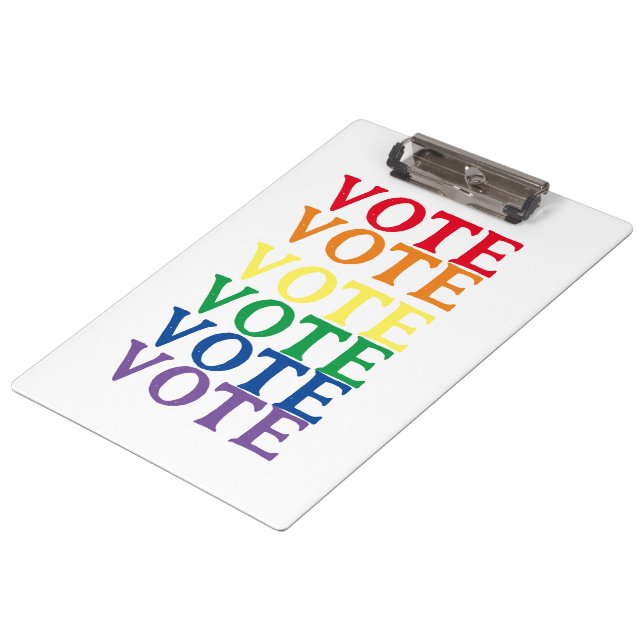 "Rainbow Vote" Clipboard (Angled)