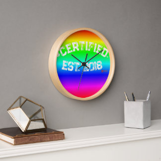 RAINBOW WALL CLOCK #CERTIFIED