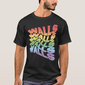 Rainbow Walls Louis Tomlinson white background Cla T-Shirt