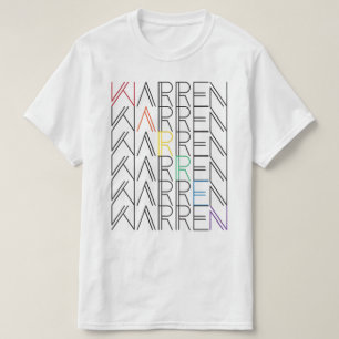 rainbow warren text stacks T-Shirt