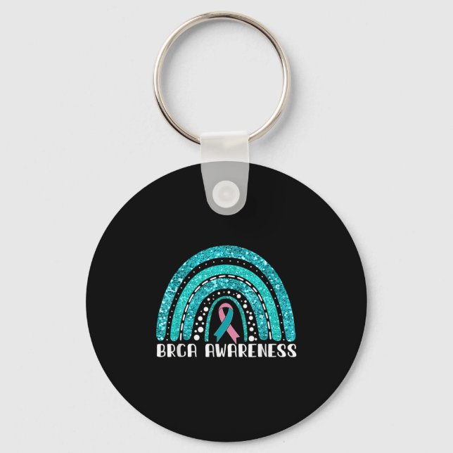 Rainbow Warrior Brca Awareness  Key Ring (Front)