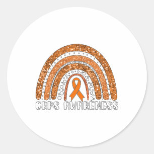 Rainbow Warrior Crps Awareness Classic Round Sticker