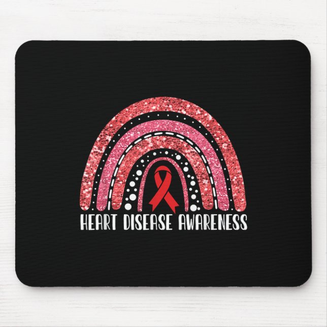Rainbow Warrior Heart Disease Awareness  Mouse Mat (Front)