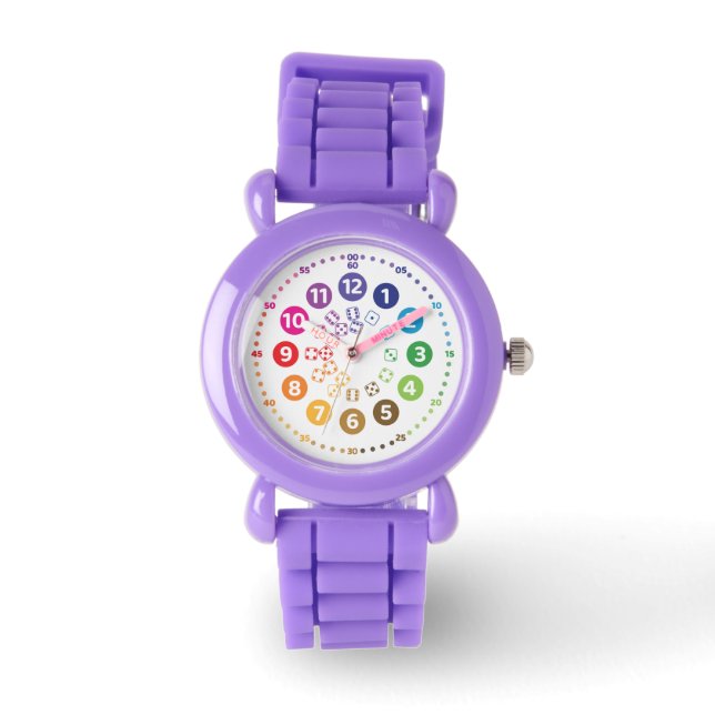 Rainbow Watch Learning Clock for School Children w (Front)