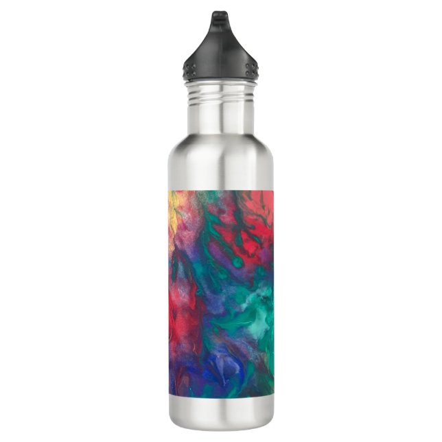 Rainbow Water Bottle Colourful Boho Stainless Stee (Right)