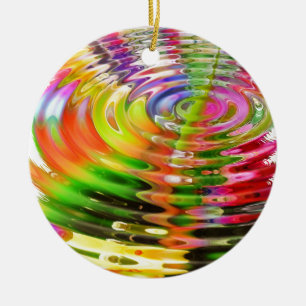 Rainbow Water Rings Ceramic Tree Decoration
