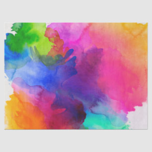 Rainbow Watercolor Abstract  Tissue Paper