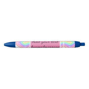 Rainbow watercolor add name text custom message black ink pen