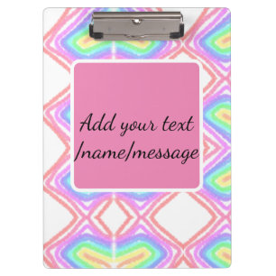 Rainbow watercolor add name text custom message clipboard