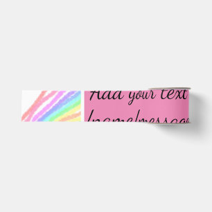 Rainbow watercolor add name text custom message grosgrain ribbon