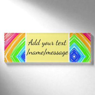 Rainbow watercolor add name text custom message tag