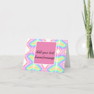 Rainbow watercolor add name text custom message thank you card