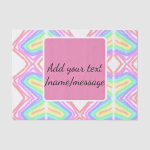 Rainbow watercolor add name text custom message tissue paper
