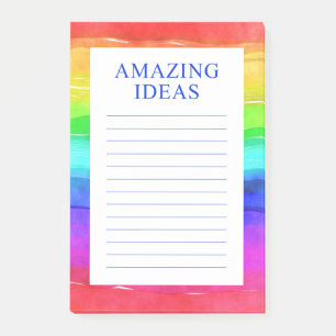 Rainbow Watercolor Amazing Ideas Post-it Notes
