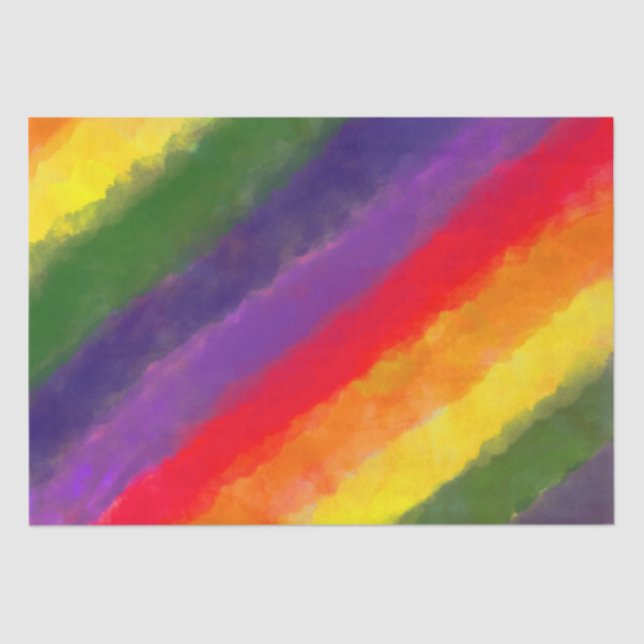 Rainbow Watercolor Custom Tissue Paper (Front)
