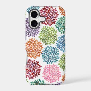 Rainbow Watercolor Dahlia Flowers Iphone 5 Case