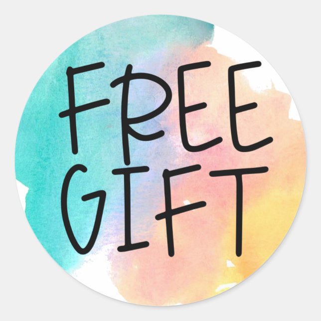 Rainbow watercolor free sample free gift Sticker (Front)
