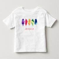 Rainbow Watercolor Ice Cream Popsicle Personalised