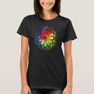Rainbow Watercolor Mandala for Peace Relaxation Me T-Shirt