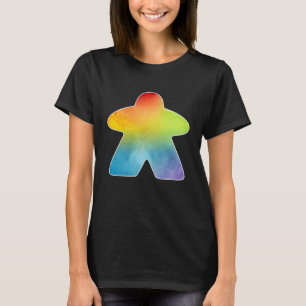 Rainbow Watercolor Meeple T-Shirt