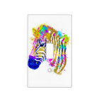 Rainbow Watercolor Paint Splatter Zebra Graphic