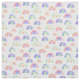 Rainbow Watercolor Pattern Fabric