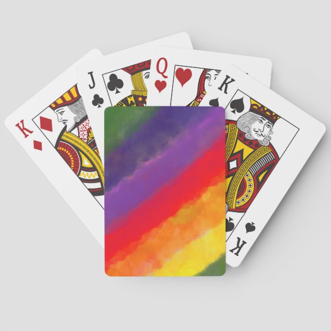 Rainbow Watercolor Playing Cards (Back)