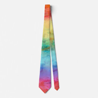 Rainbow Watercolor Tie