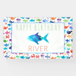 Rainbow Watercolor Under The Sea Rainbow Fish Banner