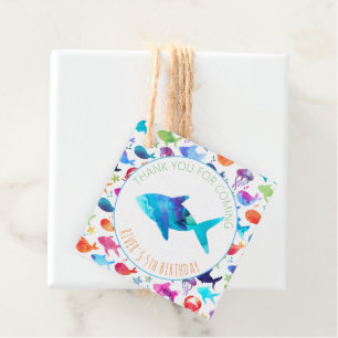 Rainbow Watercolor Under The Sea Rainbow Thank You Favour Tags