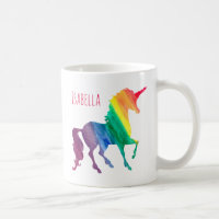 Rainbow Watercolor Unicorn Pretty Personalised