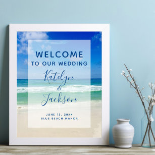 Rainbow Watercolor Welcome to our Wedding Poster