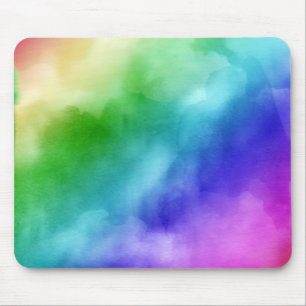 Rainbow Watercolors Mouse Mat