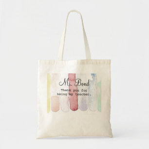 Rainbow Watercolors Teacher's Appreciation Gift Tote Bag
