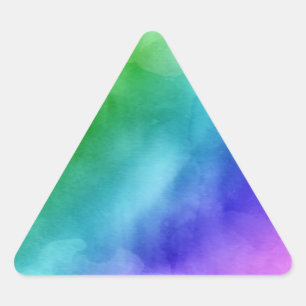 Rainbow Watercolors Triangle Sticker