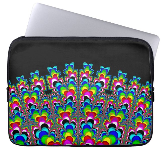 Rainbow Waterfall - Fractal Art Laptop Sleeve (Front)