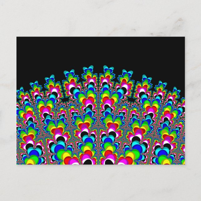 Rainbow Waterfall - Fractal Art Postcard (Front)