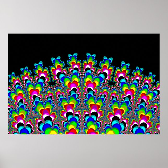 Rainbow Waterfall - Fractal Art Poster (Front)