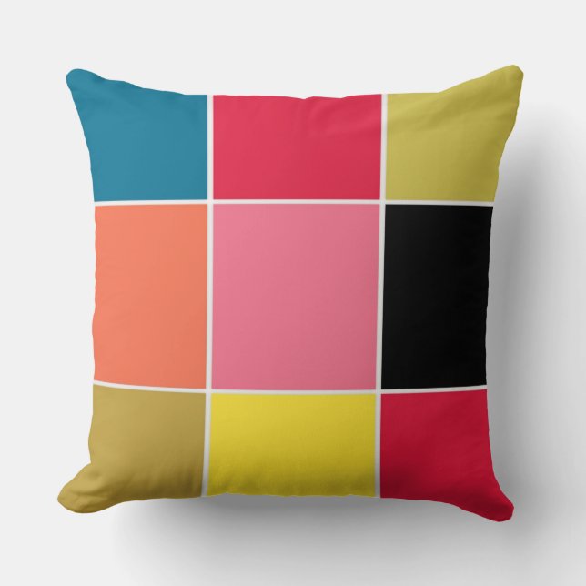 Rainbow Waterfall Squares  Cushion (Front)