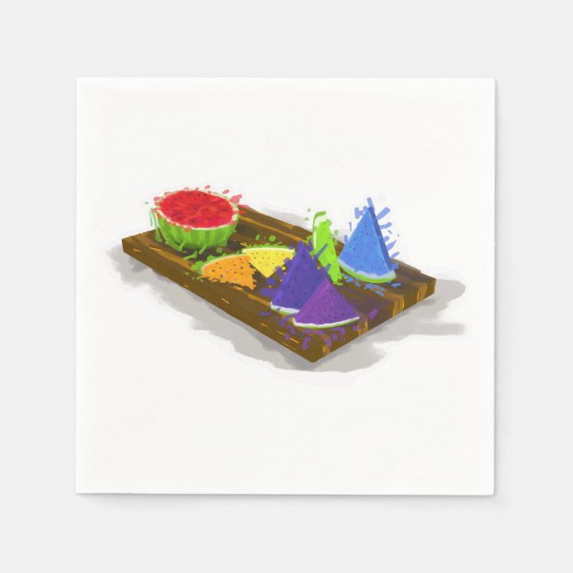 Rainbow Watermelon Napkin (Front)
