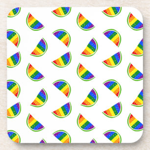 Rainbow Watermelon Pattern Coaster