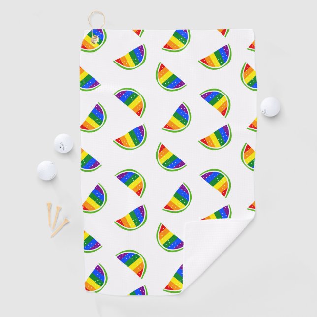 Rainbow Watermelon Pattern Golf Towel (InSitu)