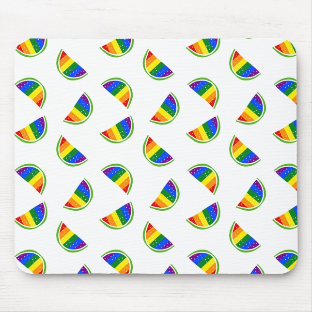 Rainbow Watermelon Pattern Mouse Mat (Front)