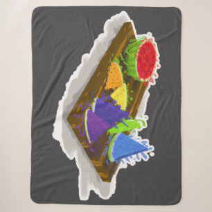 Rainbow Watermelon Sherpa Blanket