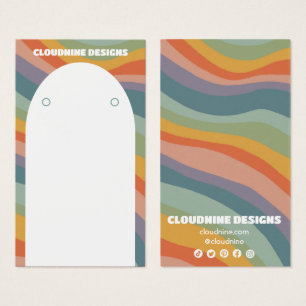 Rainbow Wave Earring Necklace Jewellery Display Ca