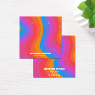 Rainbow Wave Earring Necklace Jewellery Display Ca