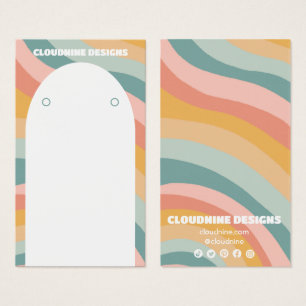 Rainbow Wave Earring Necklace Jewellery Display Ca